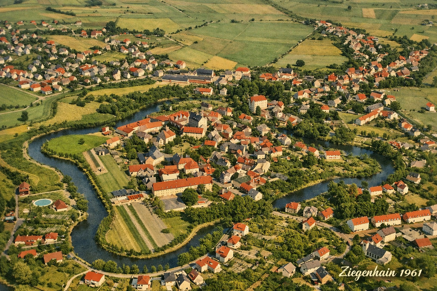 Die Wasserfestung Ziegenhain im Jahr 1961